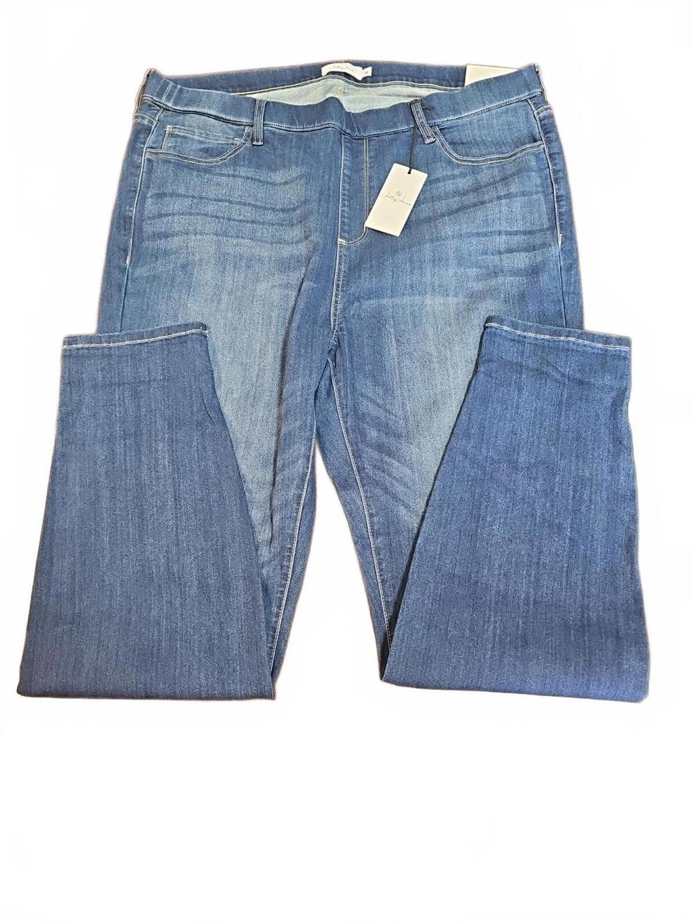 Jelly Jeans BRAND NEW Mid Rise Pull On Skinny Dark Denim Size 3X
